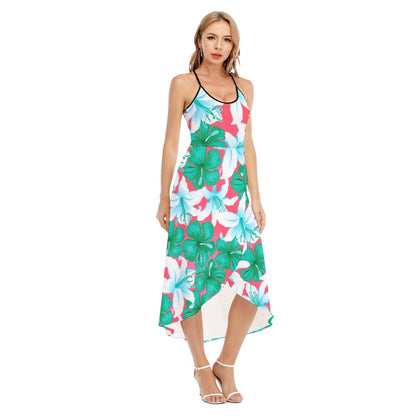 Tropical Hibiscus Flowers Cami Vest Top Dress