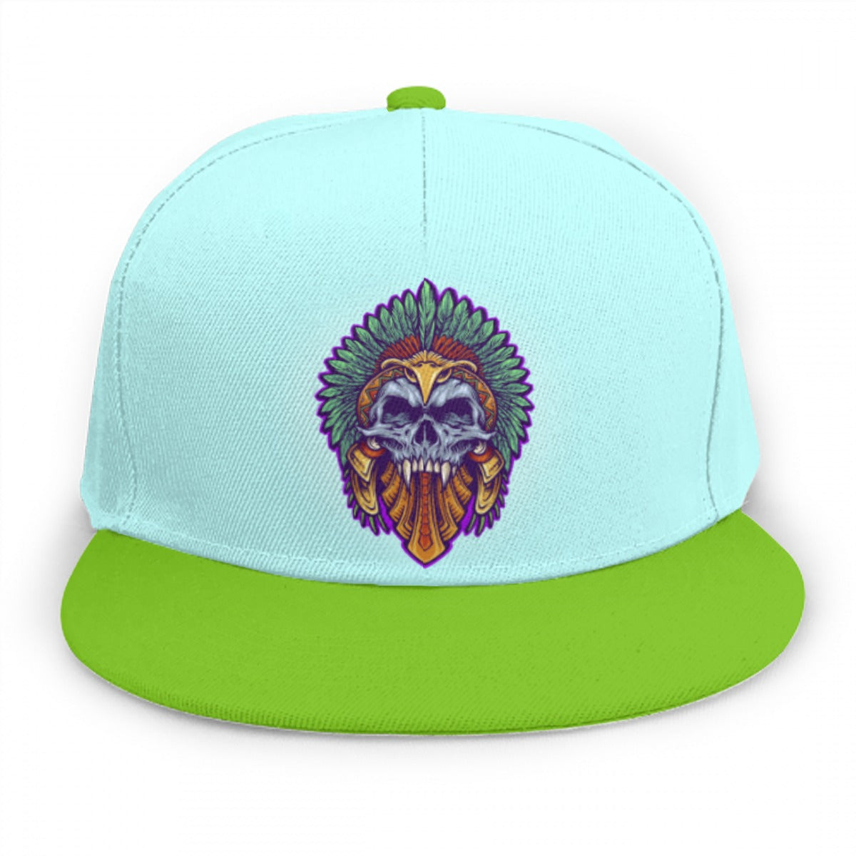 Aztec Indian Death Skull Snap Back