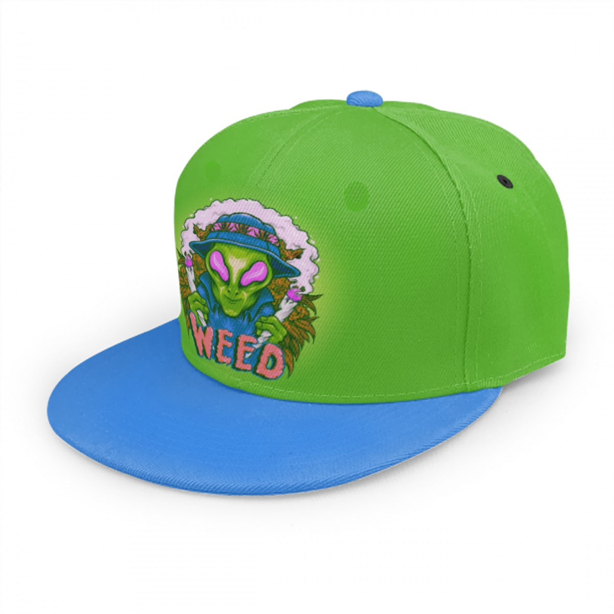 Alien Stoners Only Green & Blue Snap Back