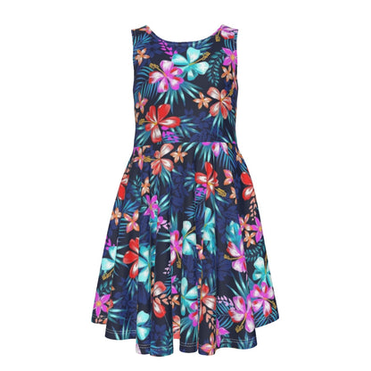 Cris'Sai's Pretty Little Flowers Kid's Sleeveless Vest Dress