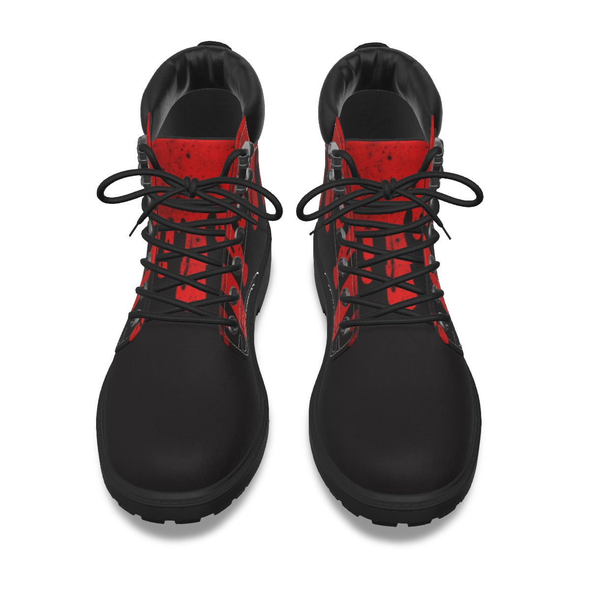 Drippy Red & Black Women's Short Boots