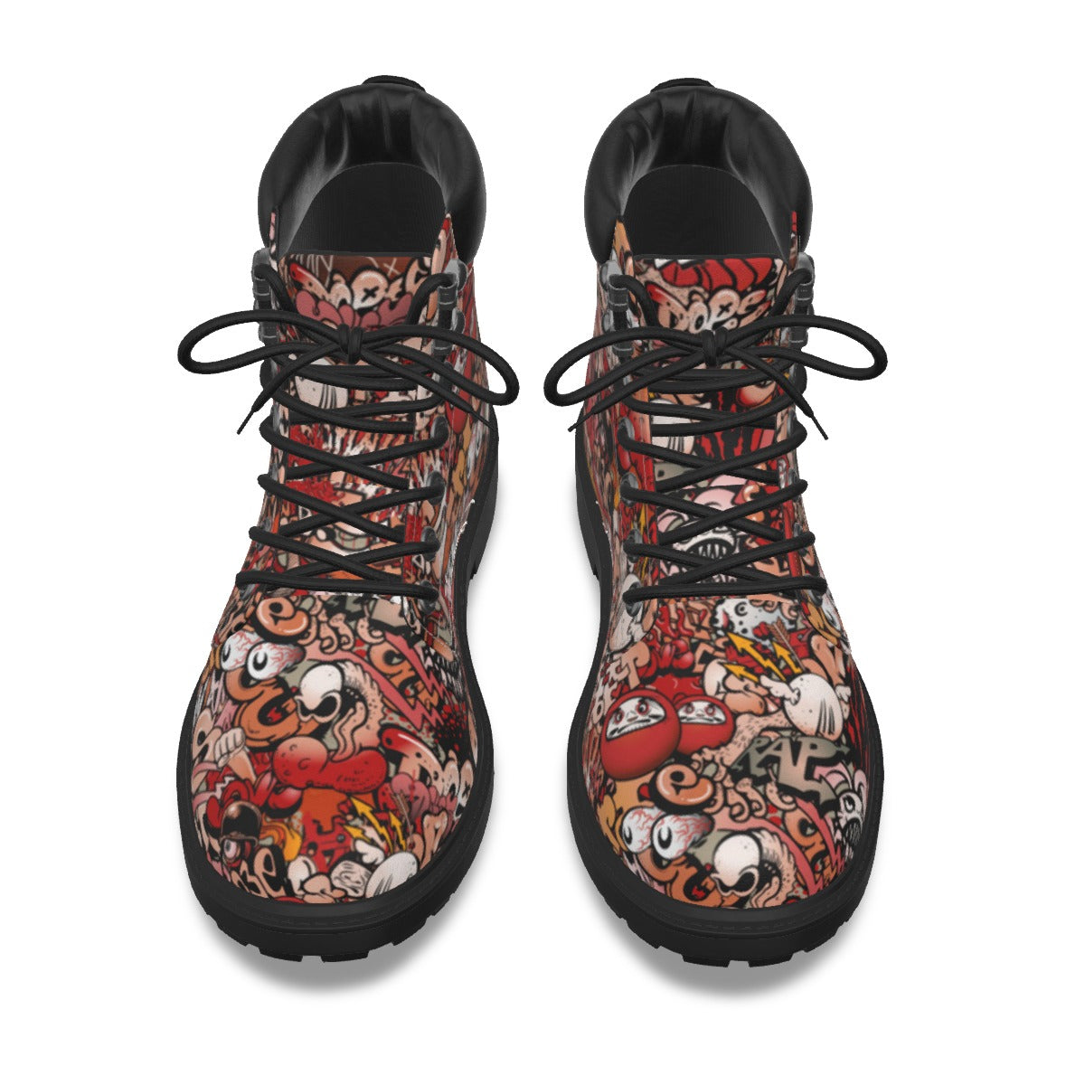 Graffiti Style Men's Short Boots