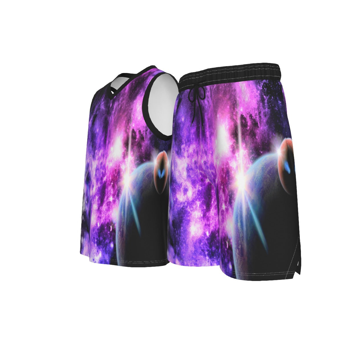 Outside Space Men's V Neck Basketball Suit