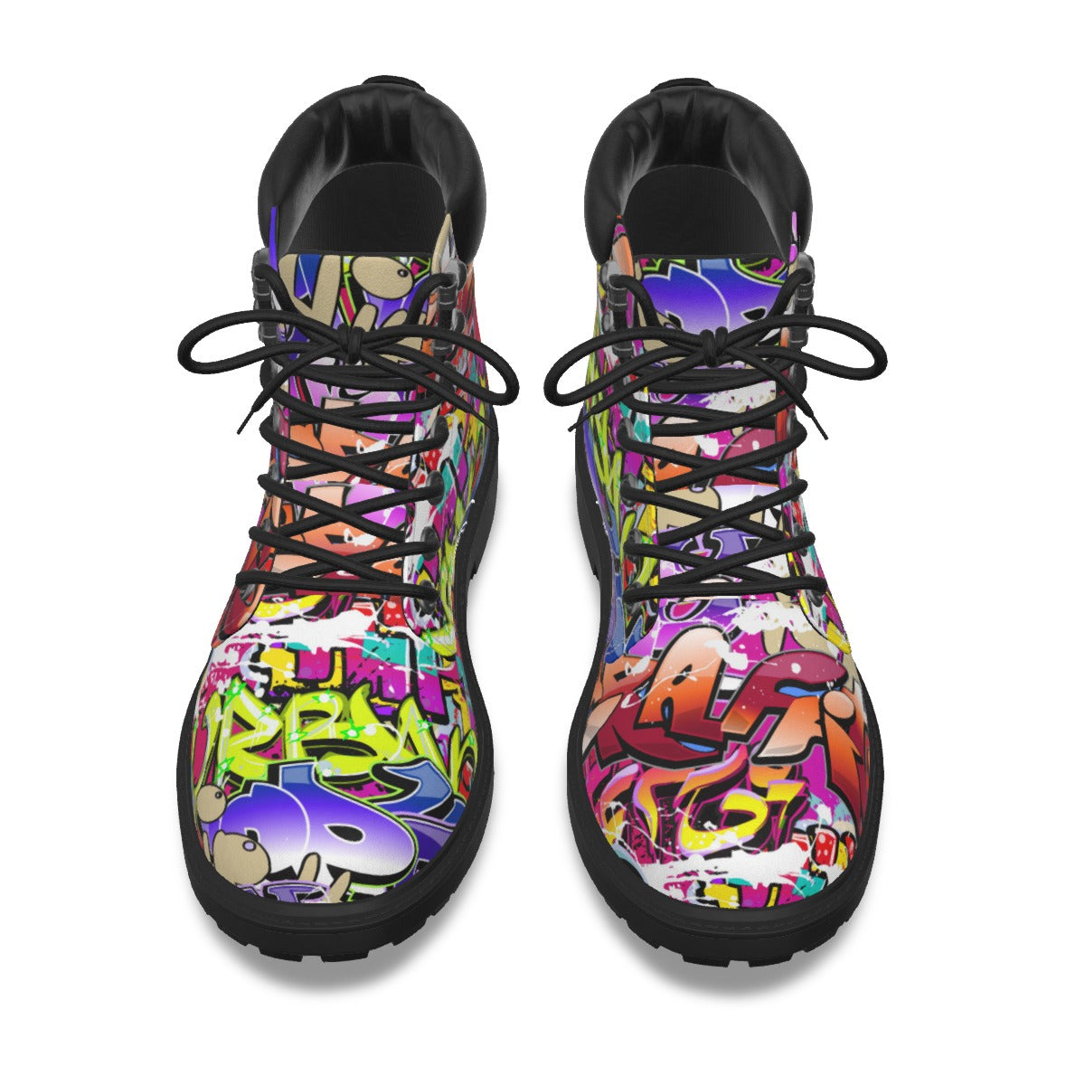 Graffiti Style Men's Short Boots