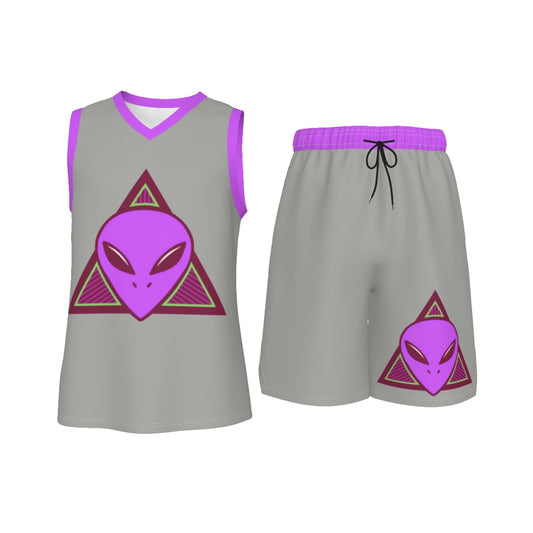 Alien Men's V Neck Basketball Suit