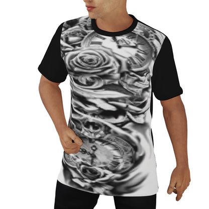 Men's Tattoo Style O-Neck T-Shirt