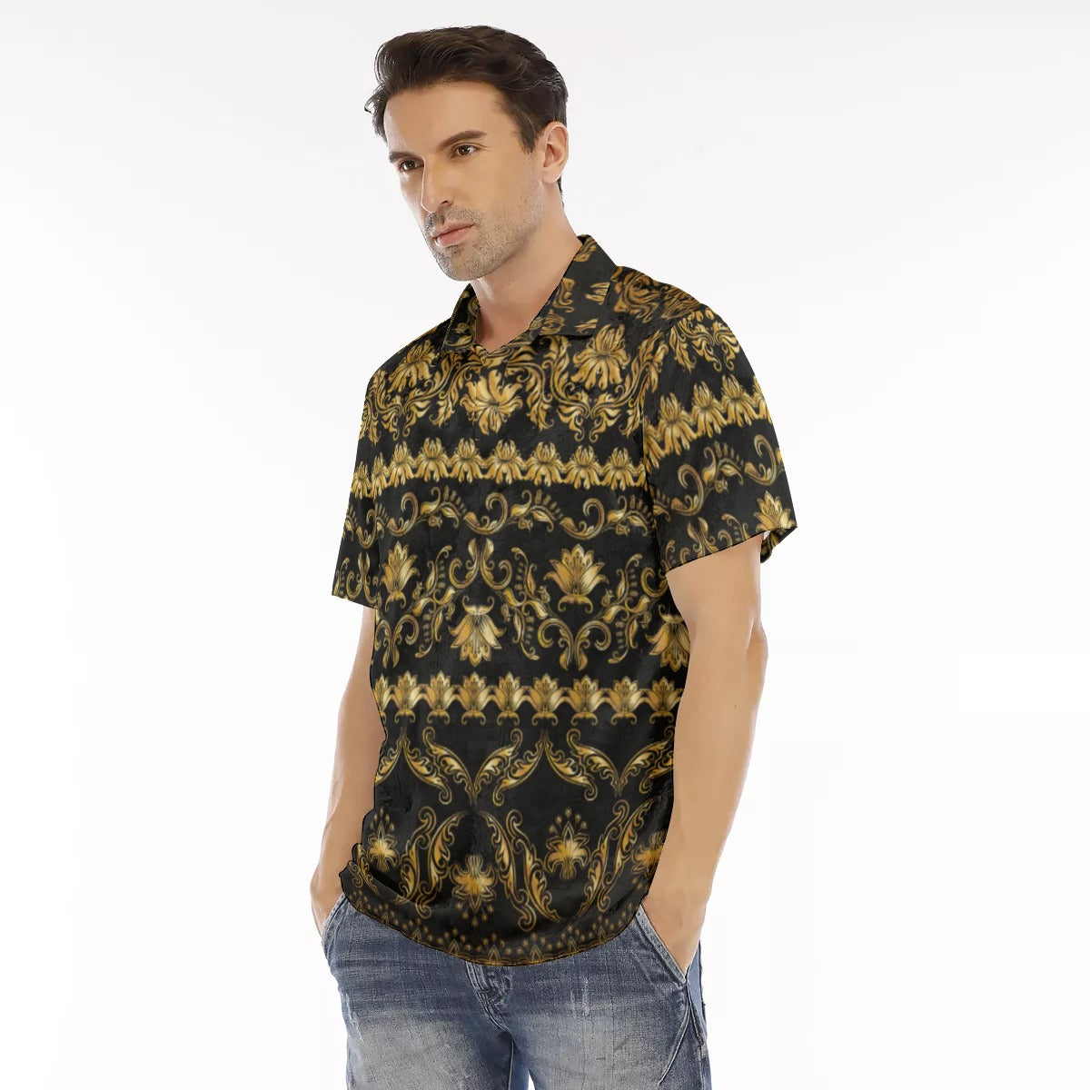 Royal Flowers Men's Polo Shirt