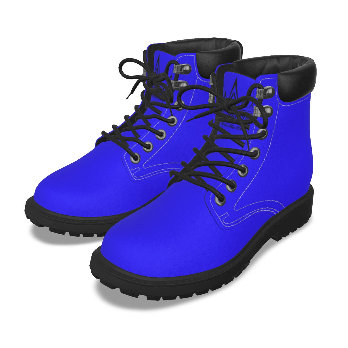 Krown Me King Blue and Black Men's Short Boots