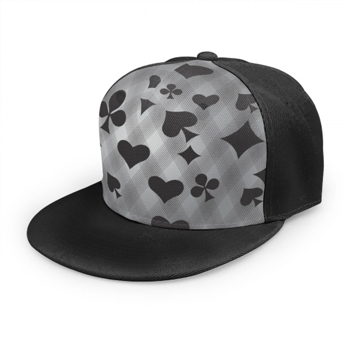 Grey & Black Playing Card Snap Back