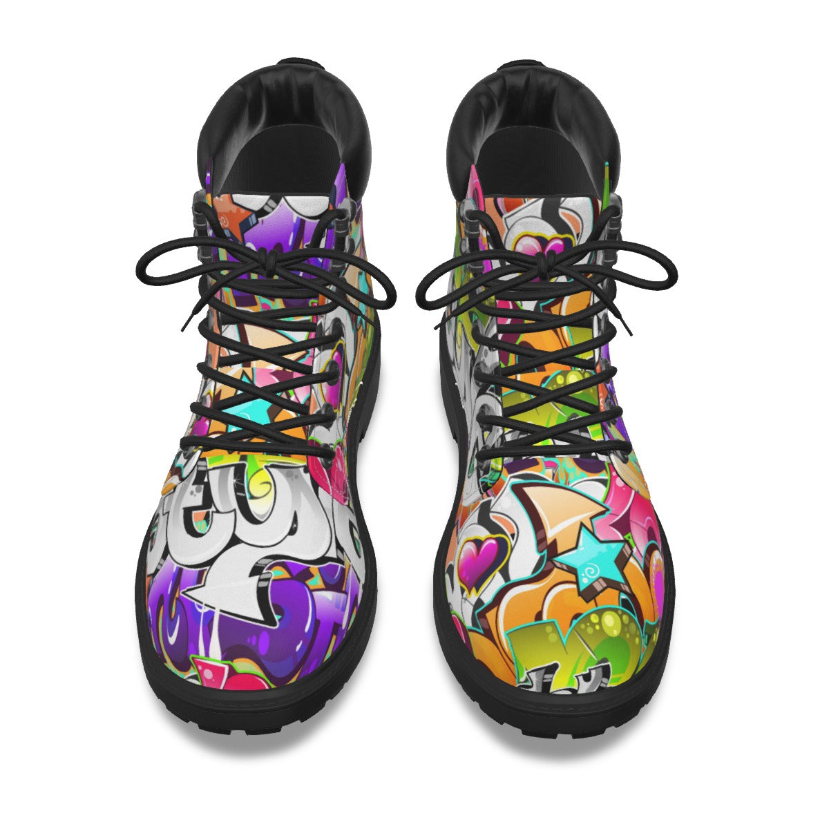 Graffiti Style Men's Short Boots