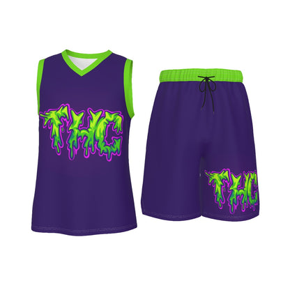 Men's THC Stoners Only V Neck Basketball Suit