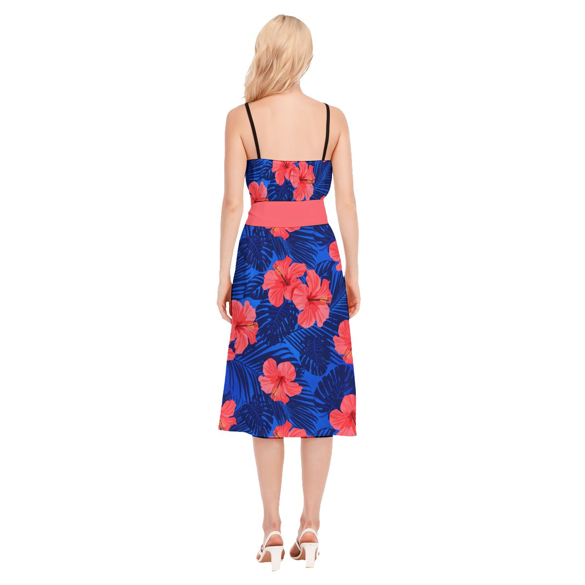 Her Tropical Women's V-neck Cami Dress With Waist Band