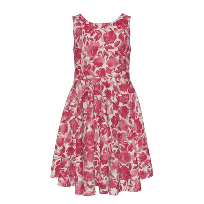 Cris'Sai's Pretty Little Flowers Kid's Sleeveless Vest Dress