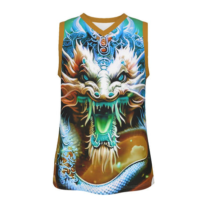 Men's Dragon V Neck Basketball Top