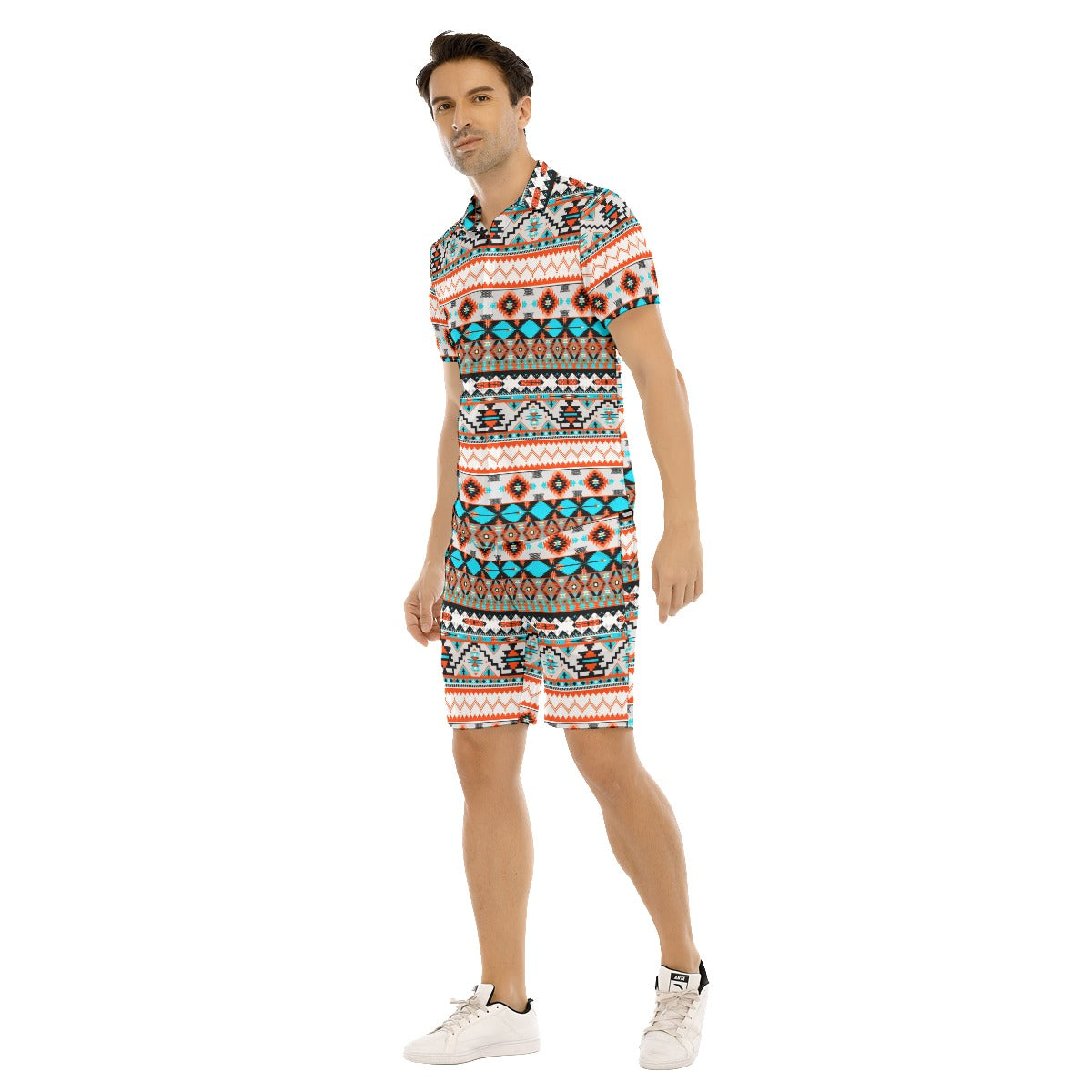 Men's Ethnic Tribal Short Sleeve Shirt Sets