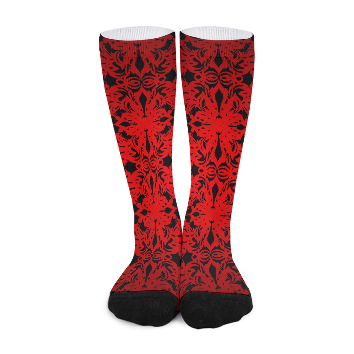 Royalty Made Red & Black Long Socks