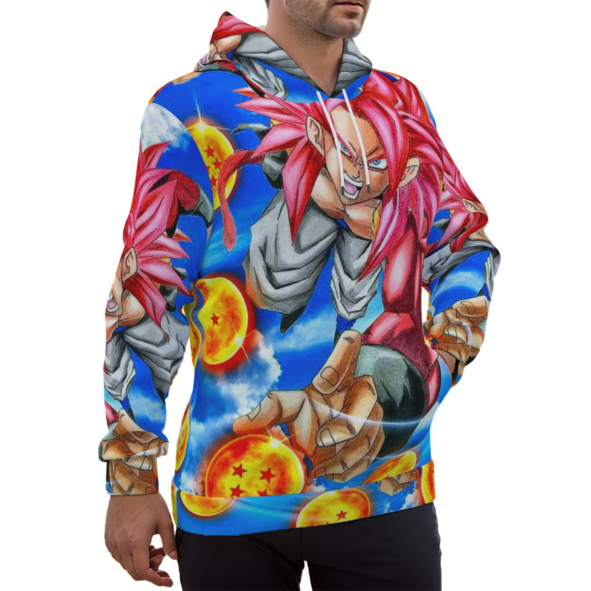 Goku With Dragon Balls Unisex Pullover Hoodie