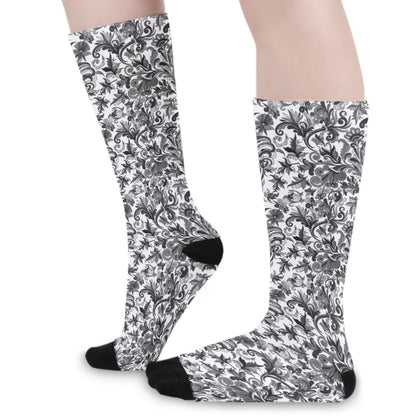 Royal Flowers Long Socks