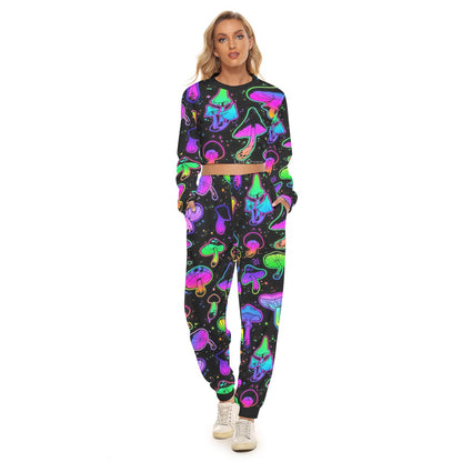 Shroomed Out Women's Crop Sweatshirt Suit