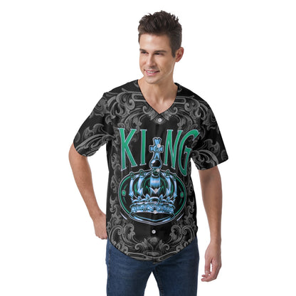 Men's Krown Me King Short Sleeve Baseball Jersey