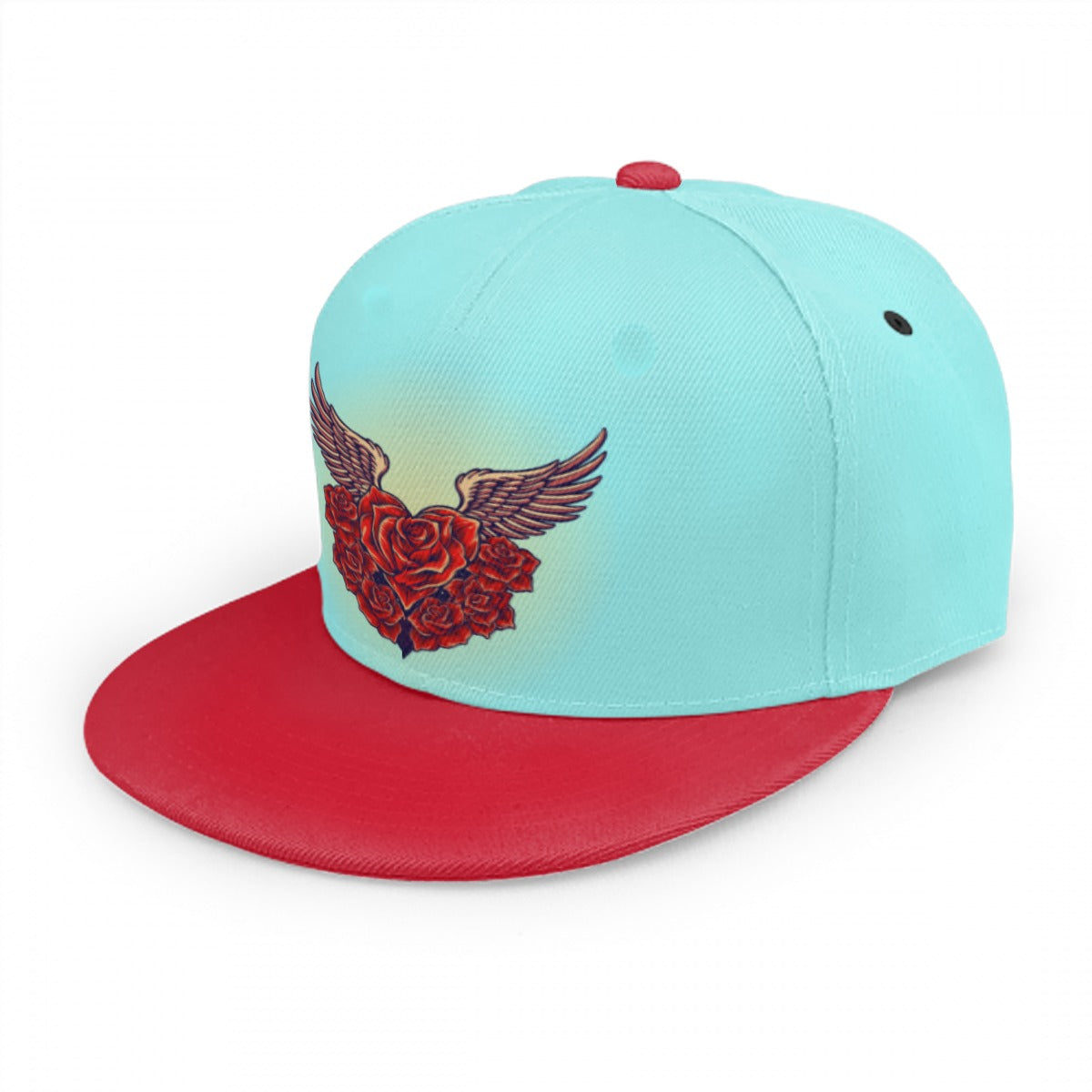 Light Blue Angel Roses Snap Back