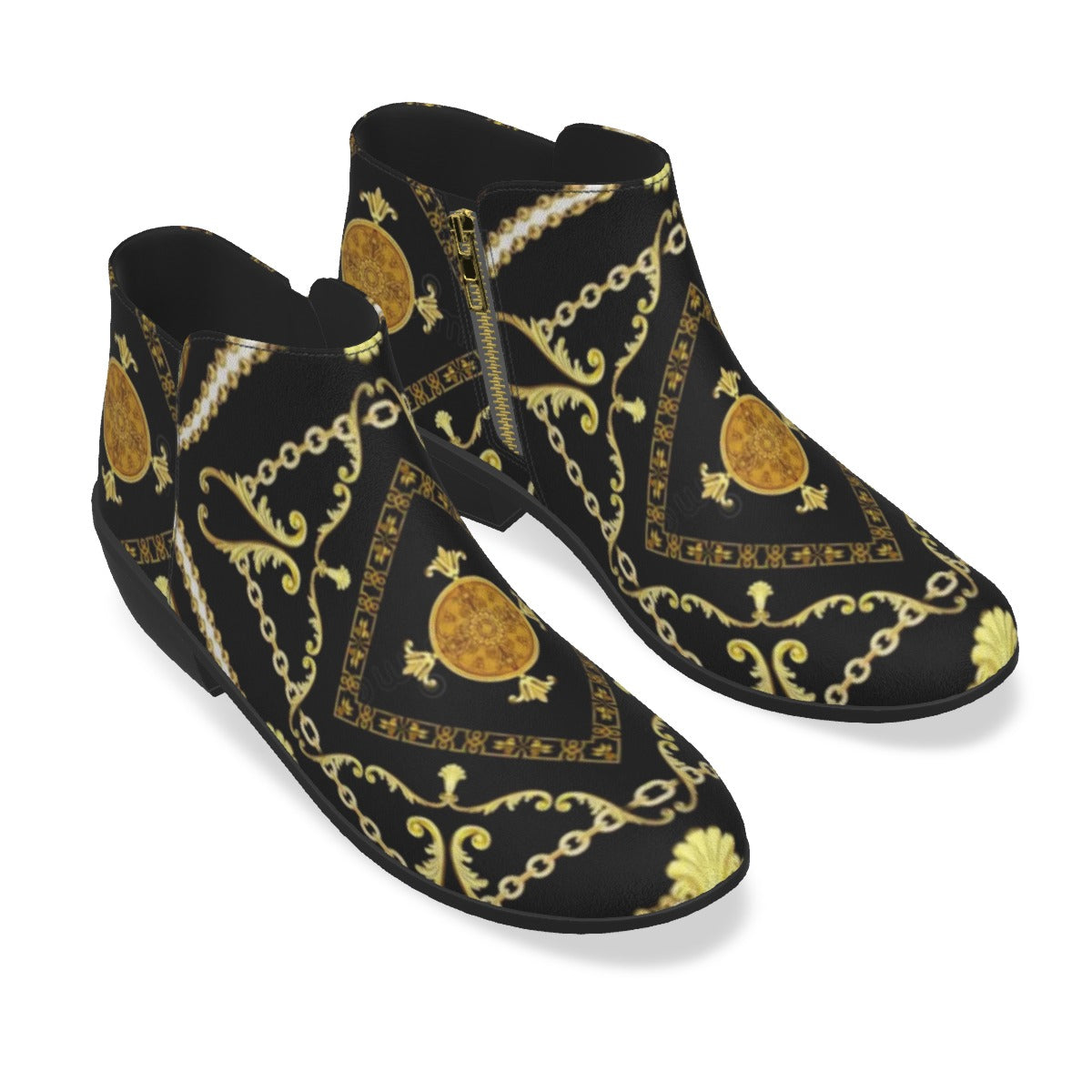 Black & Gold I am King Men's Fashion Boots