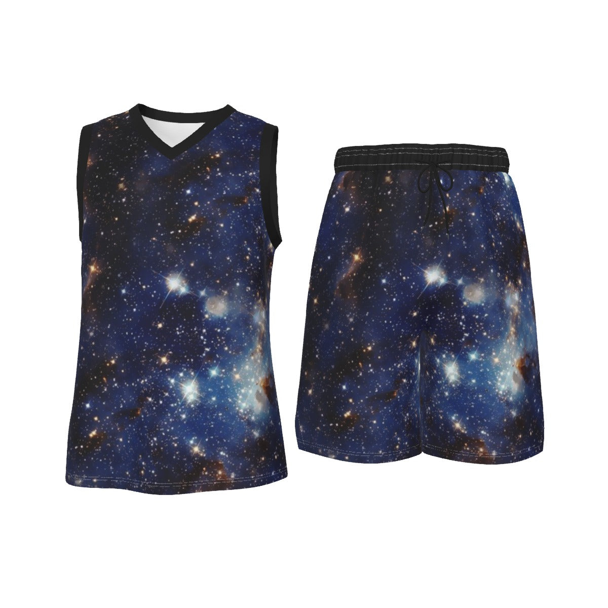 Only In Space  Men's V Neck Basketball Suit