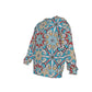 Mandala Effect Men's Drop Shoulder Round Neck Long-Sleeved Sweatshirt