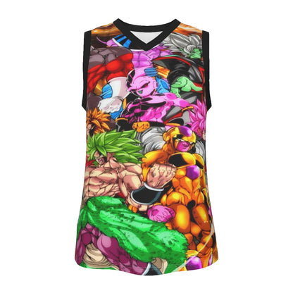 Dragon Ball Z Men's V Neck Basketball Top