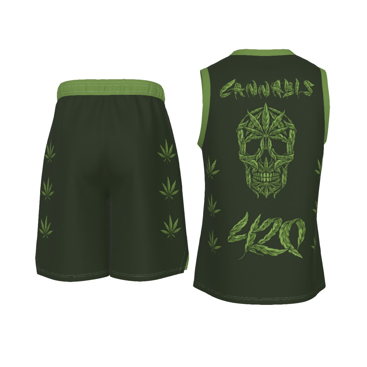 Men's 420 Stoners Only V Neck Basketball Suit