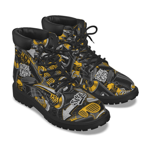 Graffiti Style Women's Short Boots