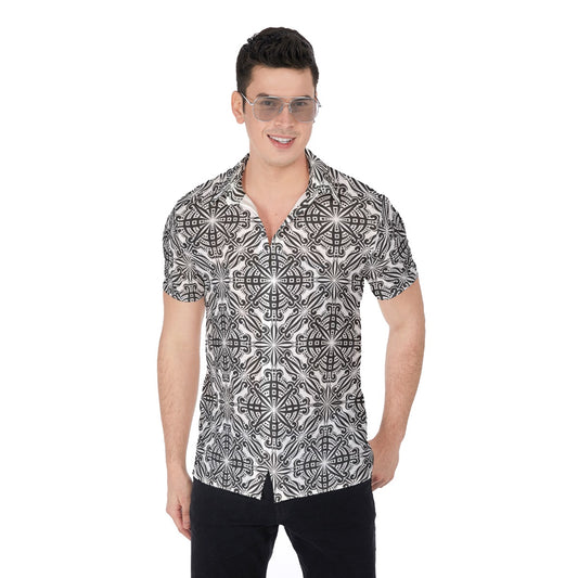 Made Royal Black & White Men's Button Up