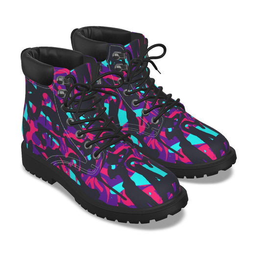 Graffiti Style Men's Short Boots