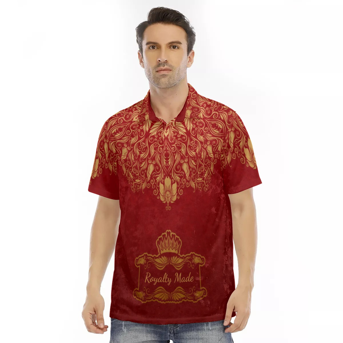 Royalty Made Red Men's Polo Shirt