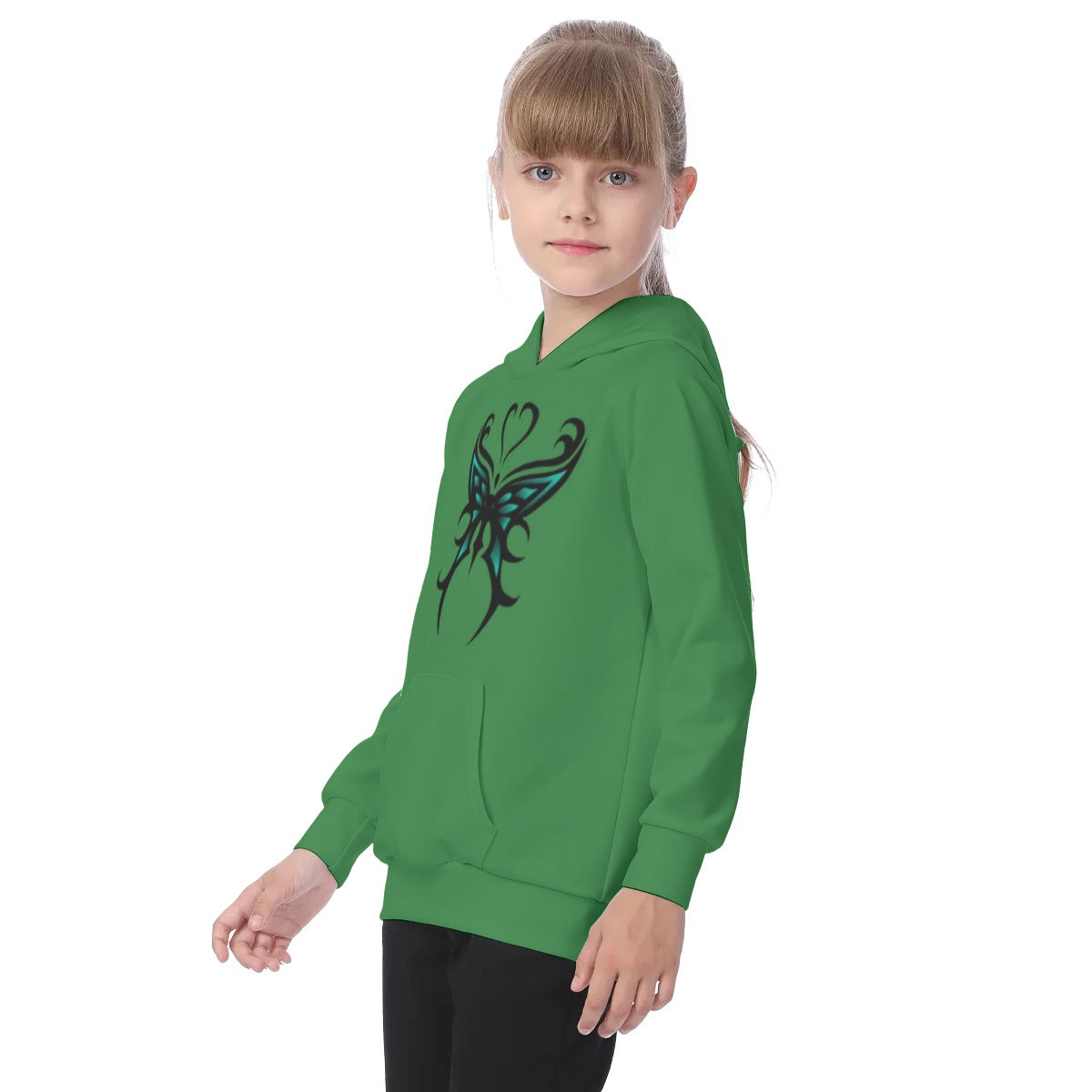 Butterfly Kid's Raglan Pullover Hoodie