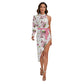 Pink Roses Women's Side Cutout Dress