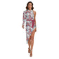 Red Roses Women's Side Cutout Dress