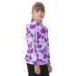 Beautiful Cornflowers and Butterflies Kid's Raglan Pullover Hoodie