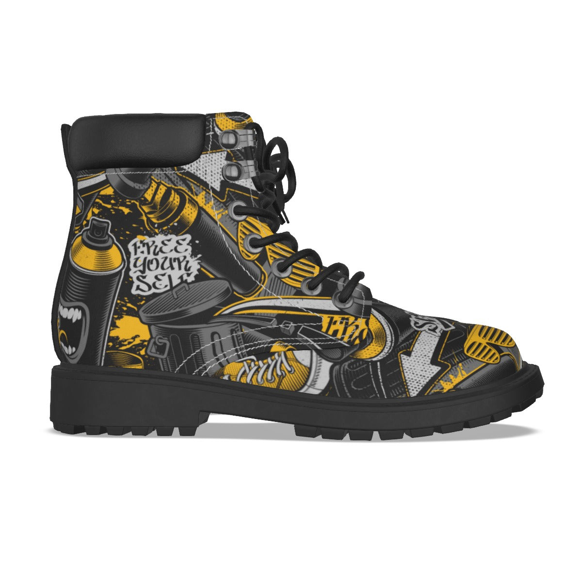 Graffiti Style Women's Short Boots