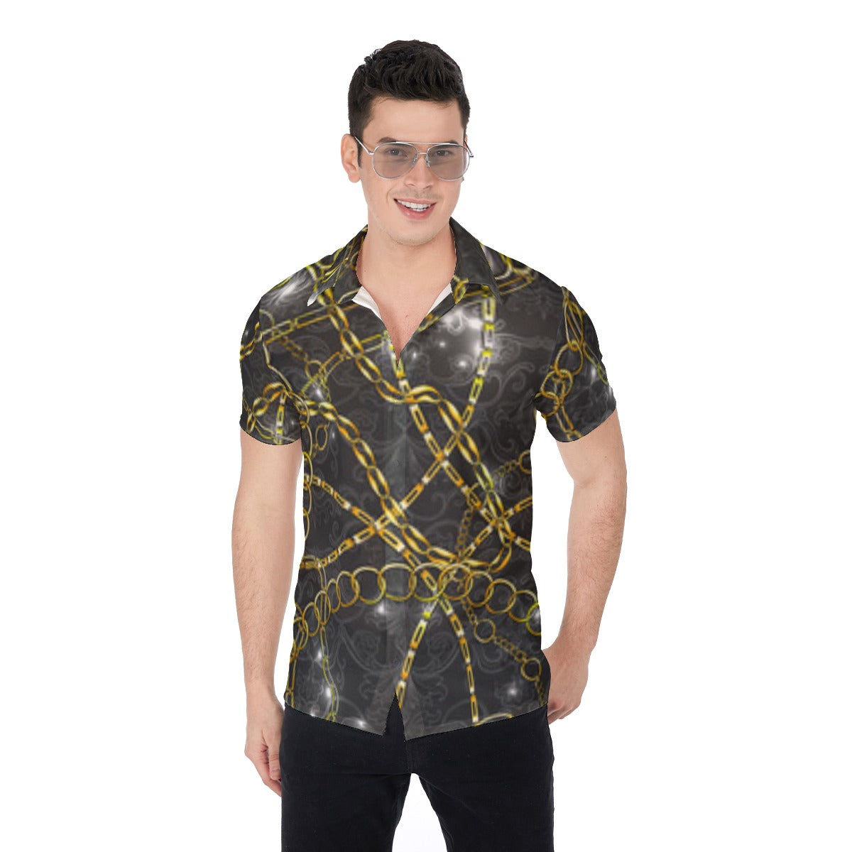 Royal Chains Men's Button Up Shirt