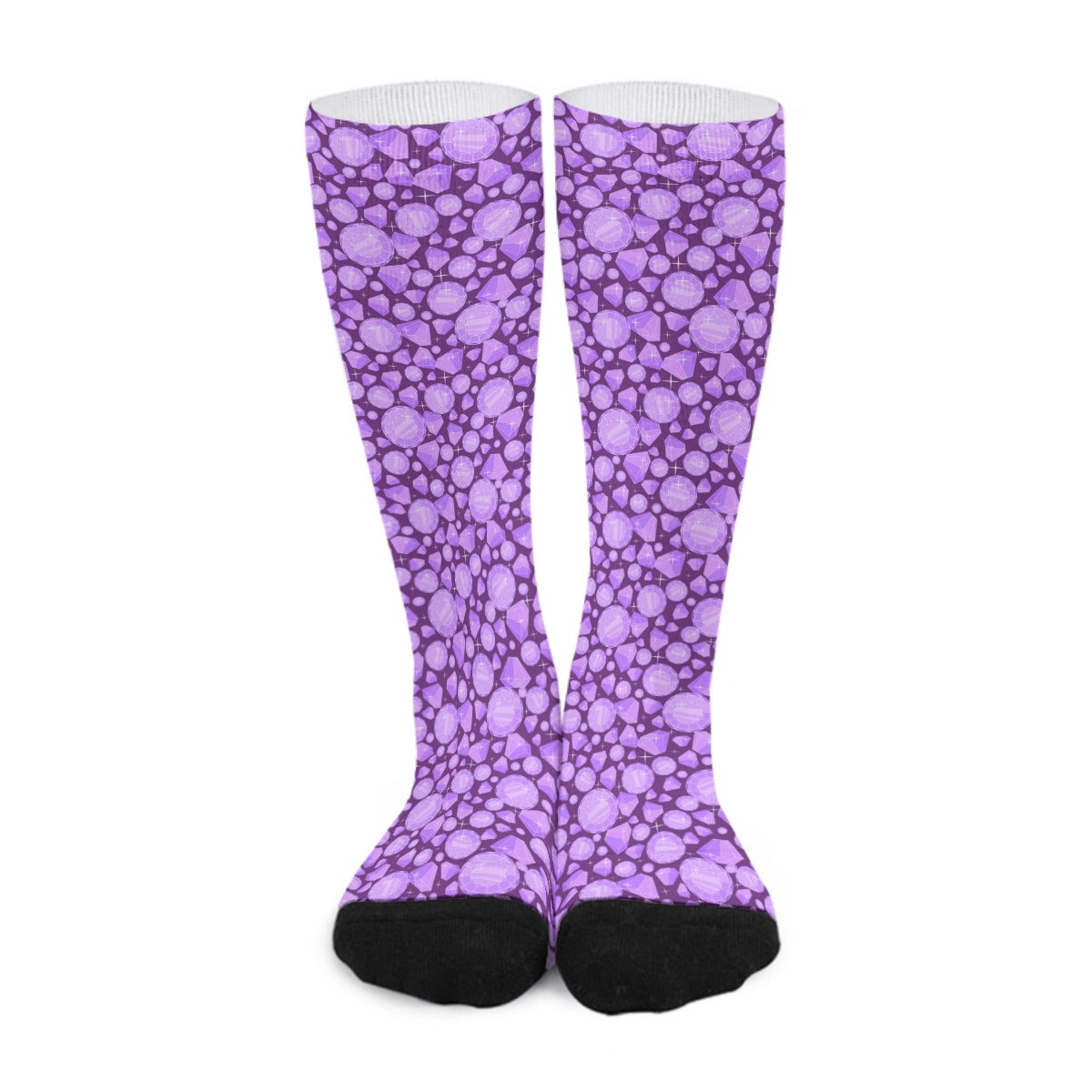 Purple Diamonds Long Socks