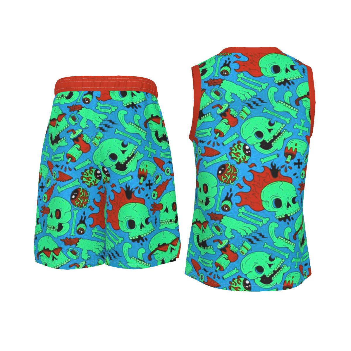 Men's Zombies V Neck Basketball Suit