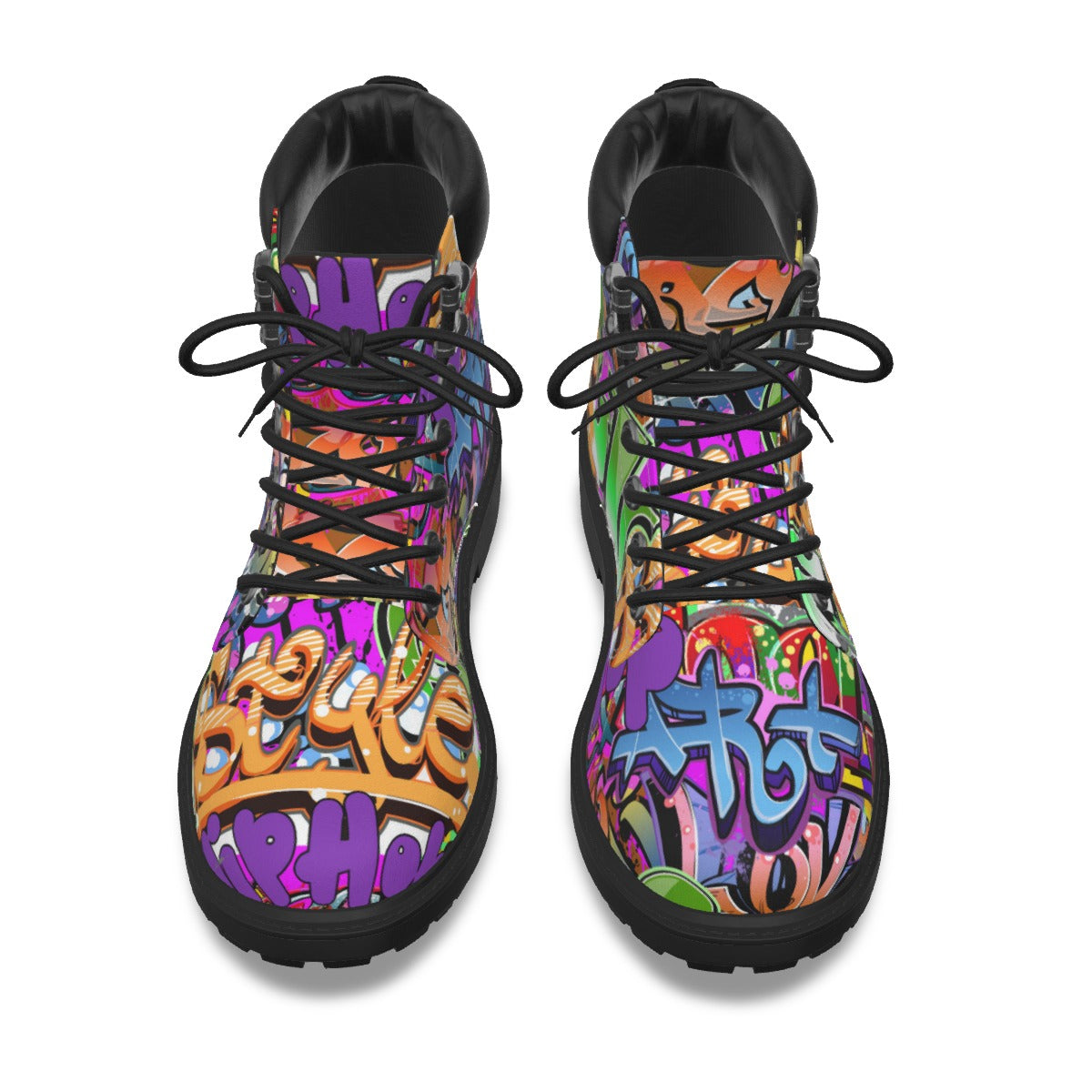 Graffiti Style Men's Short Boots