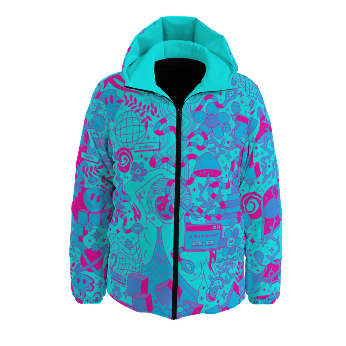 Trippy Psychedelic Winter Time Jacket Unisex