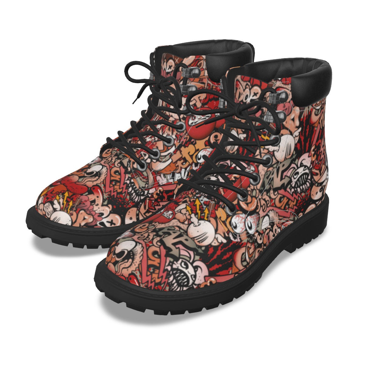 Graffiti Style Women's Short Boots