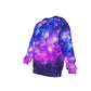 Men's Galaxy Drop Shoulder Round Neck Long-Sleeved Sweatshirt