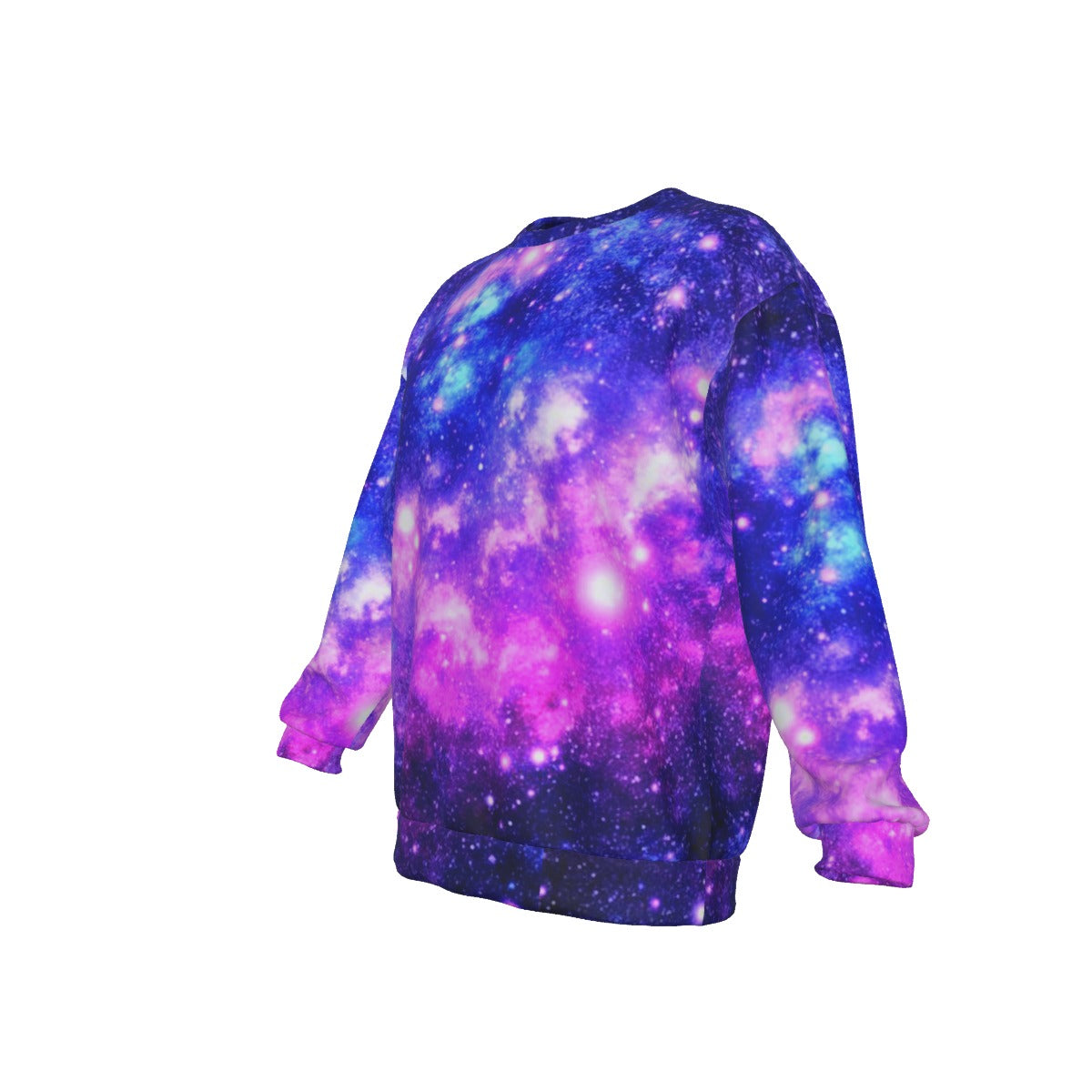 Men's Galaxy Drop Shoulder Round Neck Long-Sleeved Sweatshirt