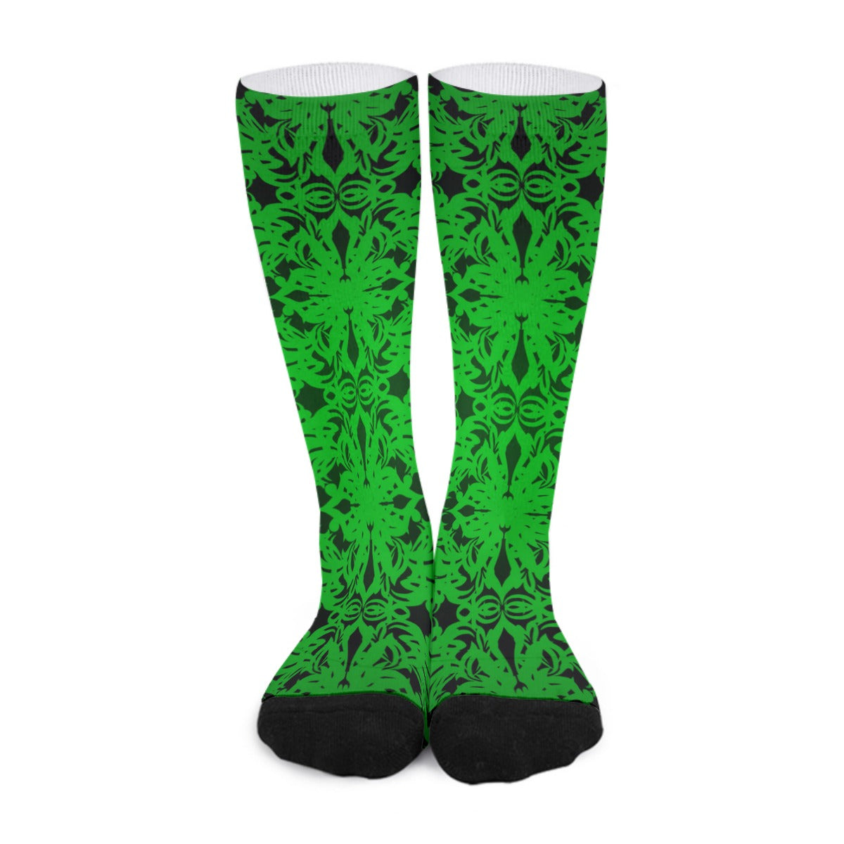 Royalty Made Green & Black Long Socks