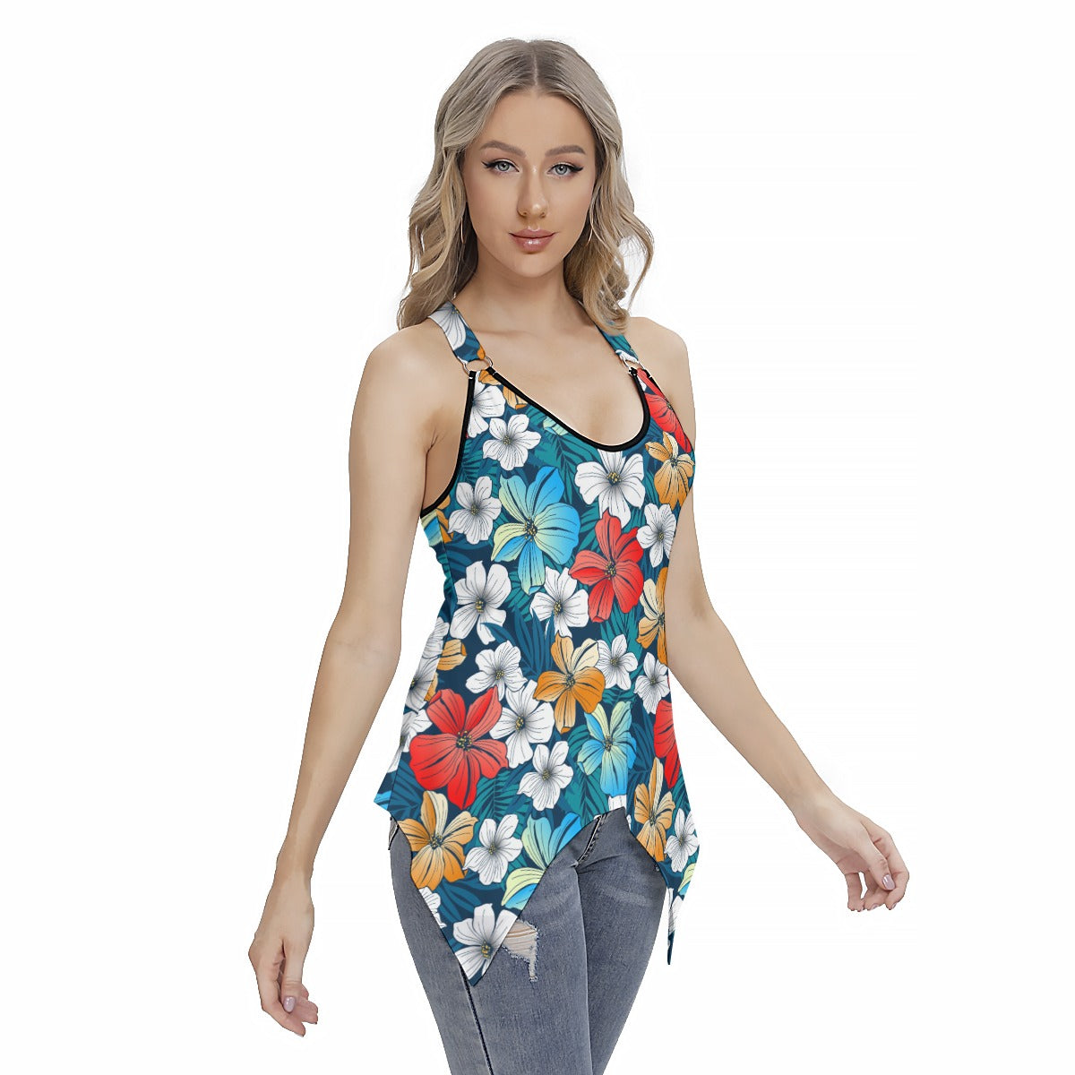 Bright Tropical Women's Skinny Sport Tank Top