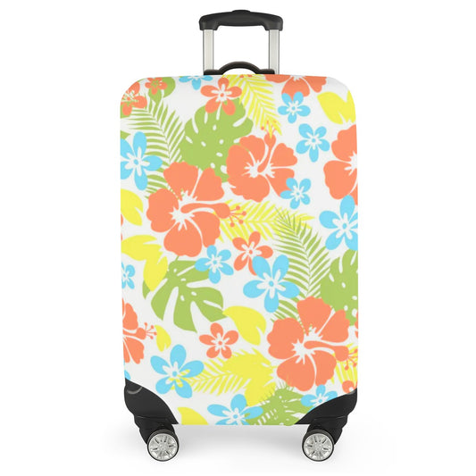 Tropical Hawaiian Flowers Luggage Cover (With Belt)